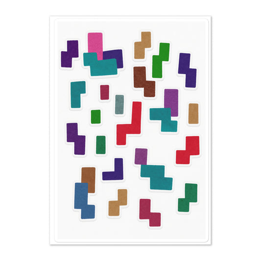 Geometric Block Sticker Sheet | Original PPLL Art